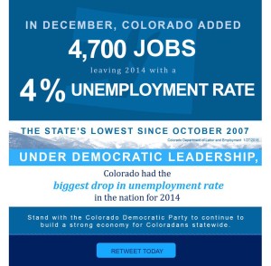 dropped unemployment colo democrats