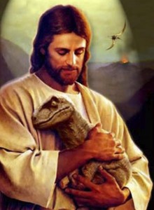 Jesus-hugging-a-dinosaur