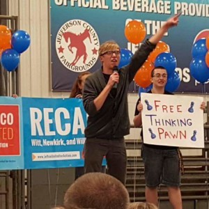 Jeffco students at recall kickoff rally yesterday.