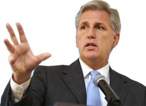 Rep. Kevin McCarthy demonstrates how to count to five.