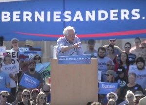 Bernie Sanders in Boulder yesterday.